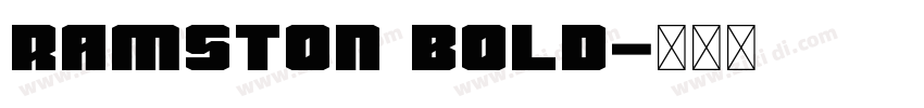 Ramston Bold字体转换